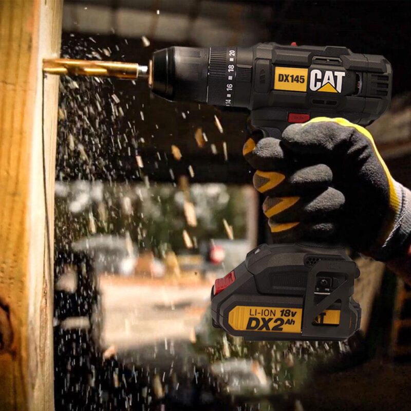 CAT DX145.1 18Volt/2.0Ah Li-ion Çift Akülü Profesyonel Şarjlı Matkap - Görsel 3