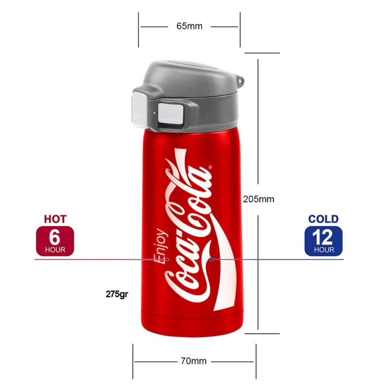 Coca-Cola CCMDB35 0,35L Vakumlu Çift Yalıtımlı Paslanmaz Çelik Seyahat Bardağı /Termos - Görsel 5