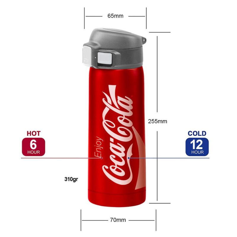 Coca-Cola CCMDB50 0,50L Vakumlu Çift Yalıtımlı Paslanmaz Çelik Seyahat Bardağı /Termos - Görsel 5