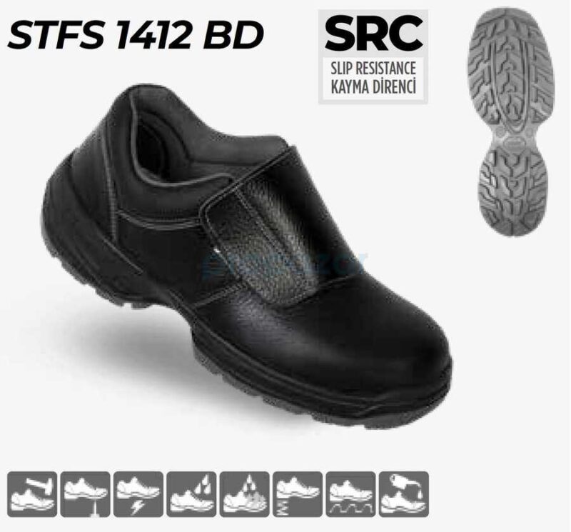 DEMİR 1412 BD S2 Kapaklı Çelik Burunlu Src Kaynakçı Ayakkabısı