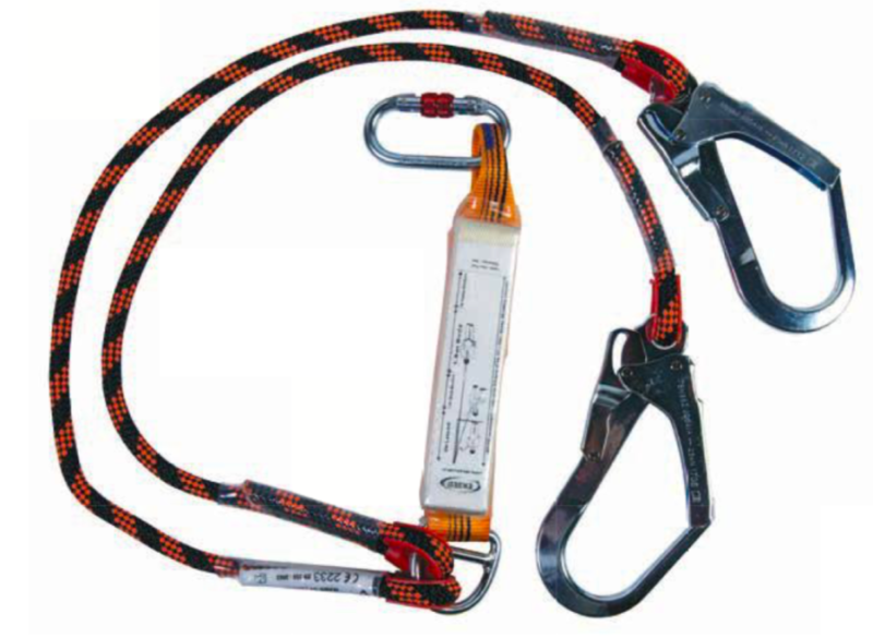 EKS 242-3 2 Metre Şok Emicili Çift Bacaklı Dikişli Halatlı Lanyard
