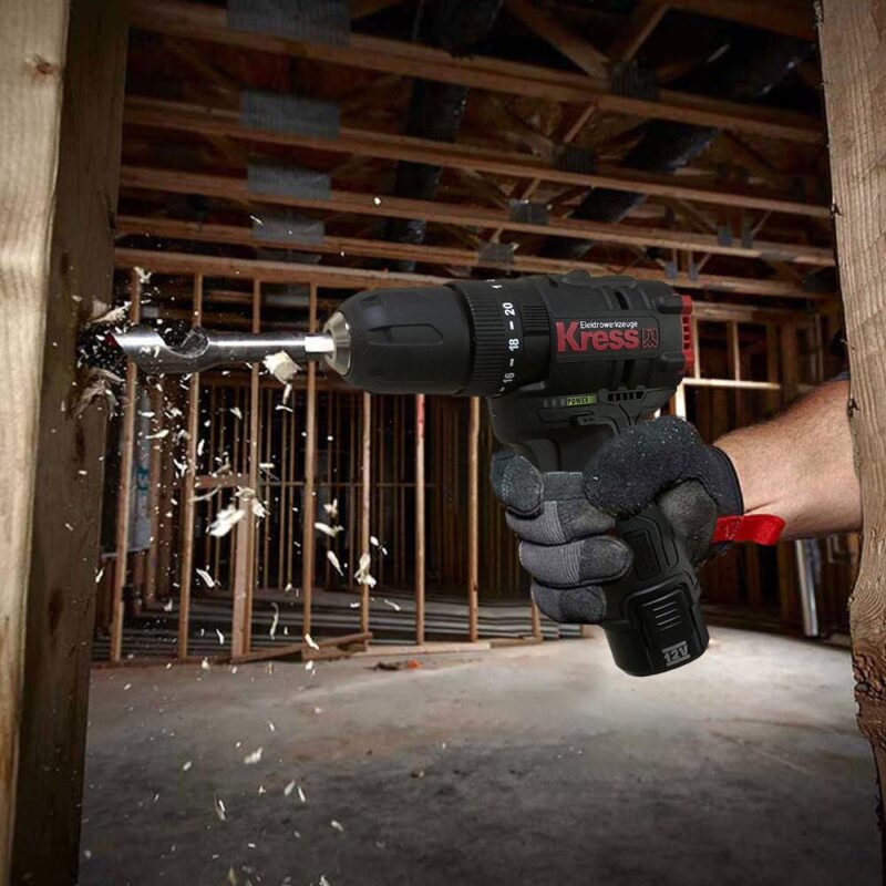 Kress KUC12 12Volt/2.0Ah Li-ion Çift Akülü Kömürsüz Profesyonel Şarjlı Darbeli Matkap - Görsel 6