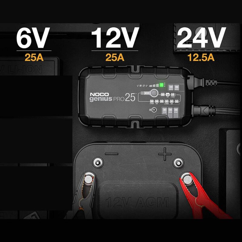 NOCO GENIUSPRO25 6V/12V/24V 1000A Akıllı Akü Şarj ve Akü Bakım/Desülfatör/Power Supply - Görsel 7