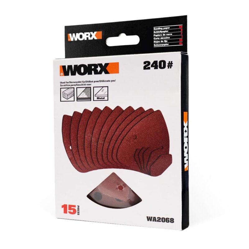WORX WA2068 140x90mm 240 Kum, 15 Adet Cırtlı Universal Mouse Zımpara Kâğıdı - Görsel 4