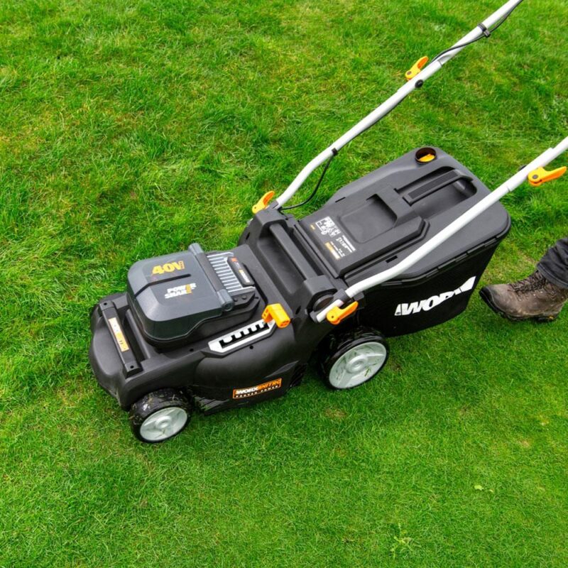 WORX WG737E 40Volt 4.0Ah. Li-ion 37CM Profesyonel Kömürsüz Şarjlı Çim Biçme - Görsel 3