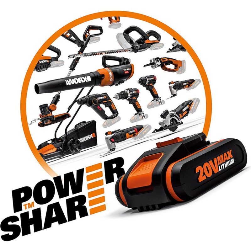 WORX WG737E 40Volt 4.0Ah. Li-ion 37CM Profesyonel Kömürsüz Şarjlı Çim Biçme - Görsel 9