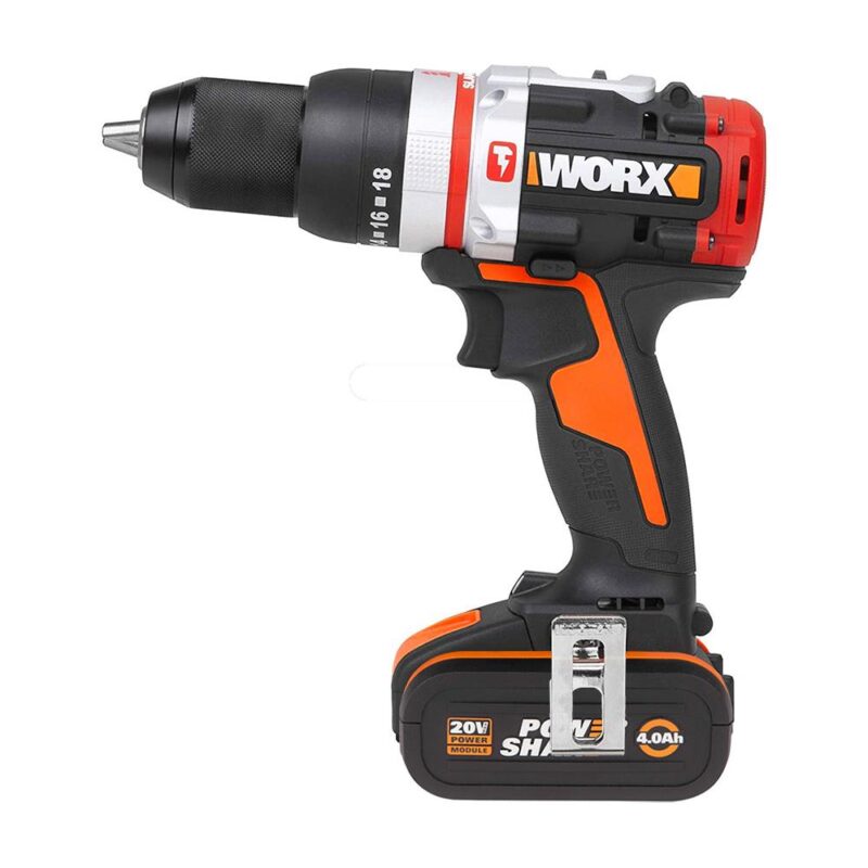 WORX WX354.4 20Volt/4.0Ah Li-ion Çift Akülü Kömürsüz Profesyonel Şarjlı Darbeli Matkap - Görsel 2